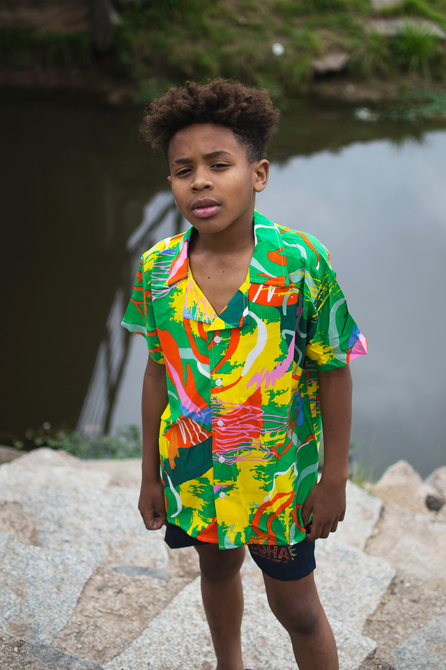 CAMISA HAWAIANA DE POPLIN ESTAMPADO ART.05 Core Kids