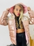 campera de abrigo metalizada combinada A W A Y con piel por dentro de nena - comprar online