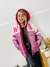 campera de abrigo metalizada combinada A W A Y con piel por dentro de nena en internet