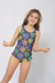 Malla entera de nena estampada corazon calidad viento y olas art. 6209 - Core Kids