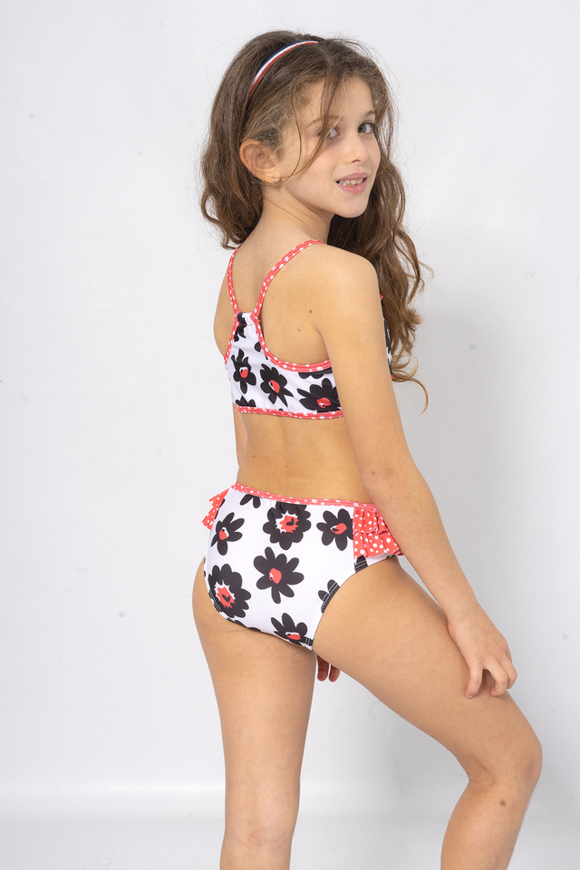 Bikini de nena flores calidad viento y olas art. 6310