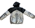 Imagen de campera de abrigo unisex combinada metalizada diagonal con piel por dentro