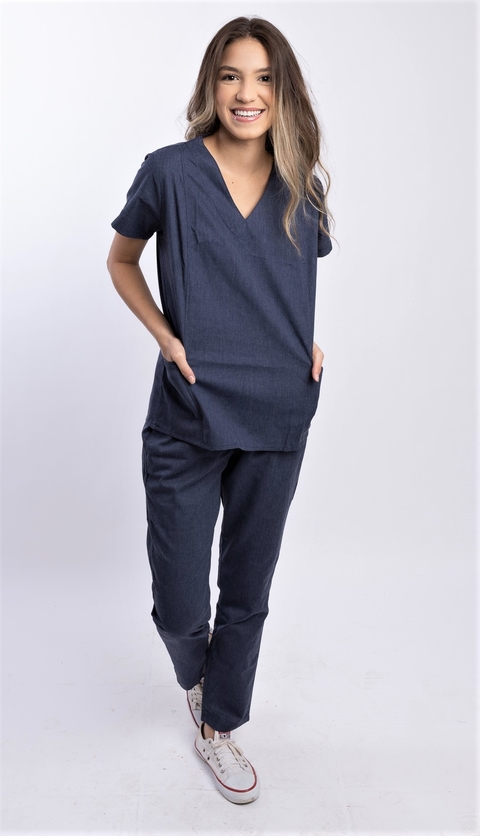 Scrub Básico Feminino - Azul Marinho