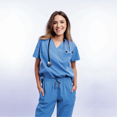 Scrub New Basic Feminino - Azul Celeste na internet