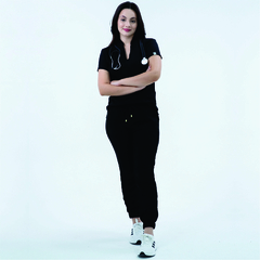 Scrub Quebec Feminino - Preto