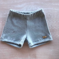 Short Ribb- Gris Jaspeado