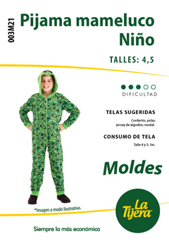 Molde Pijama Mameluco Infantil