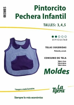 Molde Pintorcito Pechera Infantil