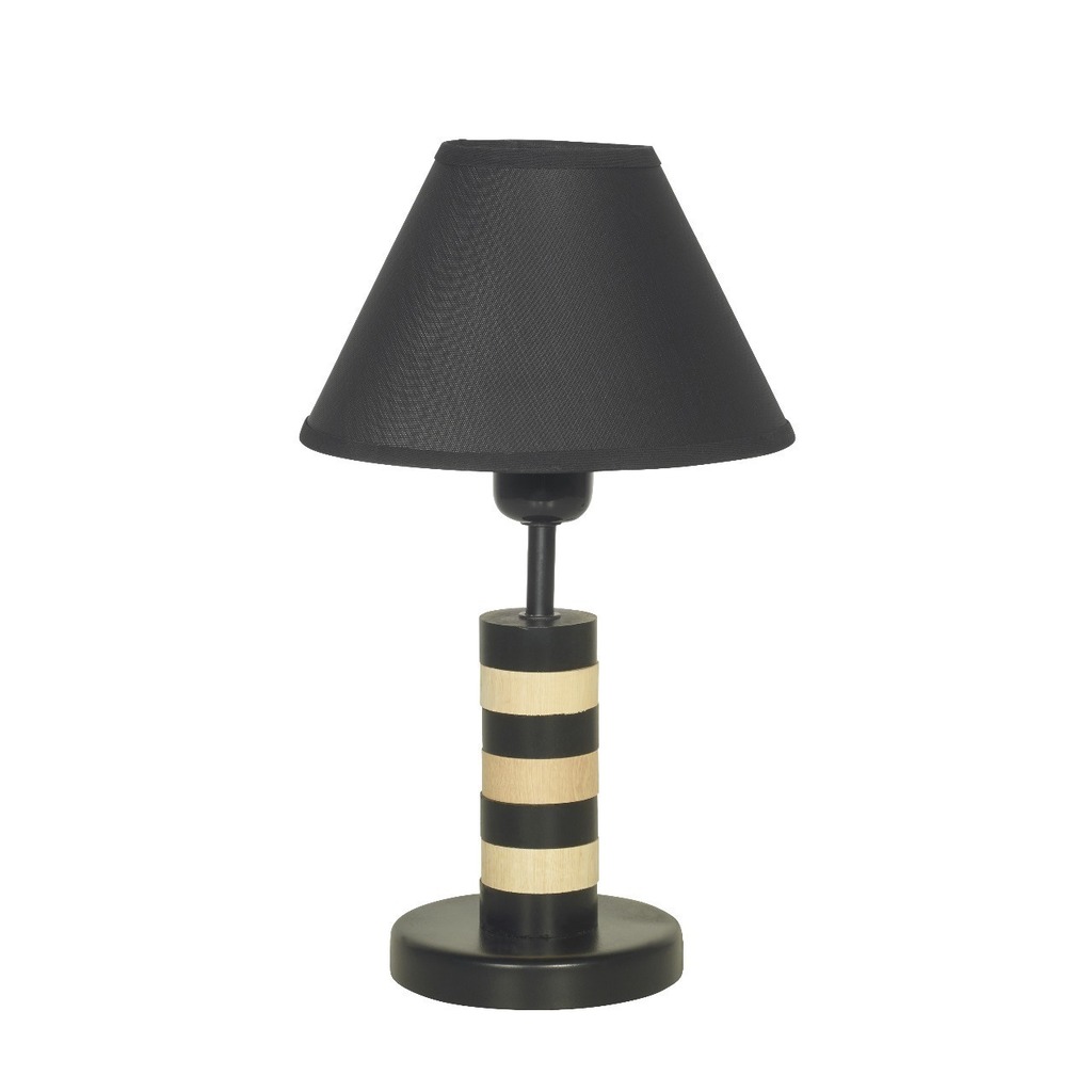 Velador de mesa Bi color con pantalla plastica blanca o negra