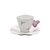 CJ 6 XÍCARAS CAFÉ PORCELANA C/ PIRES BORBOLETAS 100ML - WOLFF