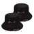 Kit 2 Chapeus Bucket Hat Com Aplicações Alfinete e Argolas Kpop Moda Coreana Juvenil