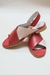 Sandalia "Iris" rojo/charol nude - tienda online