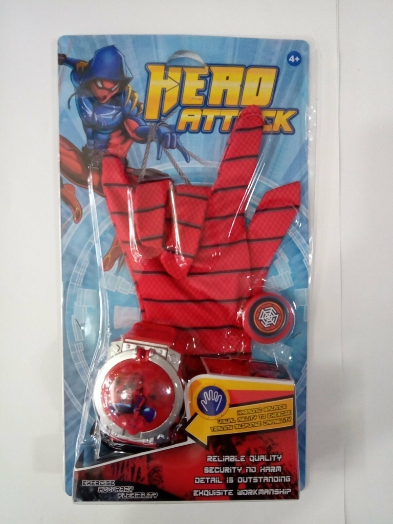Guante Spiderman Hombre Ara a con Lanzador de Discos Linea