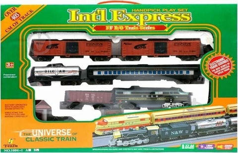 Tren Int Express con luz, sonido y accesorios Juguetech