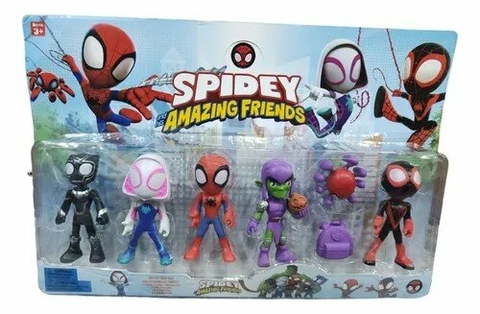 Spidey Spiderman Blister x 5 muñecos con Mascaras y accesorios Imposol