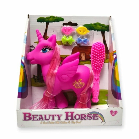 Pony Beauty Horse 18 CM con Peine y accesorios Sebigus
