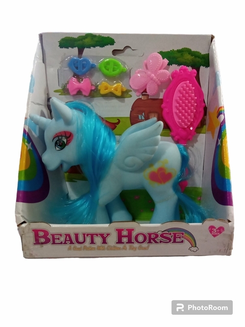 Pony Unicornio Beauty Horse 15 CM con Peine y accesorios Sebigus