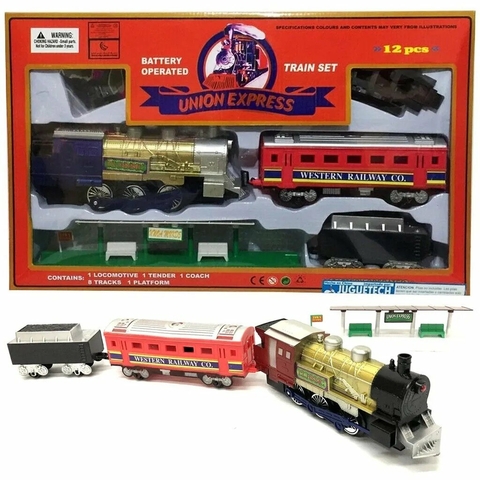 Tren Union Express con luz, sonido y accesorios Juguetech