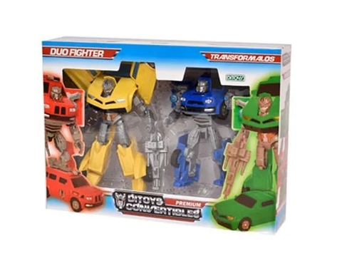 Robots Transformables x 2 Duo Fighter Convertibles Ditoys