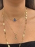 Choker Virgínia pedra azul banhado a ouro 18k - comprar online