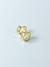 Brinco argolinha M com flor cravejada banhado a ouro 18k - comprar online