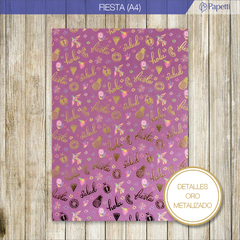 Papel Estampado - Fiesta - A4 en 210g