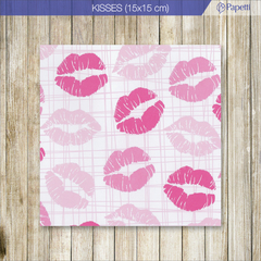 Papel Estampado - Kisses - 15x15 en 90g