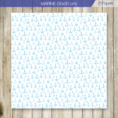 Papel Estampado - Marine - 30x30 en 210g x 10 u