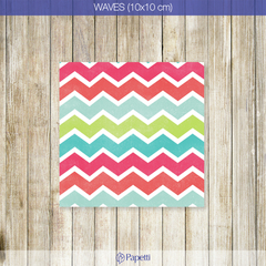 Papel Estampado - Waves - 10x10 en 90g