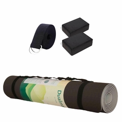 Combo Yoga Dualmat + Portamat + 2 Zenblocks + 1 Dstrap - TPE 6mm - tienda online