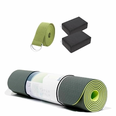 Combo Yoga Dualmat + Portamat + 2 Zenblocks + 1 Dstrap - TPE 6mm en internet