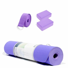 Combo Yoga Dualmat + Portamat + 2 Zenblocks + 1 Dstrap - TPE 6mm