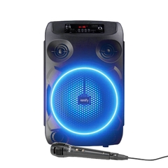 Parlante Ionify Loud 8 KRK portátil con bluetooth negro Karaoke Led RGB en internet