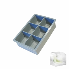 Cubetera de silicona para 6 cubos de hielo de 5cm - tienda online