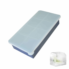 Imagen de Cubetera de silicona con tapa para 8 cubos de hielo de 5cm