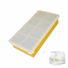 Cubetera de silicona con tapa para 8 cubos de hielo de 5cm