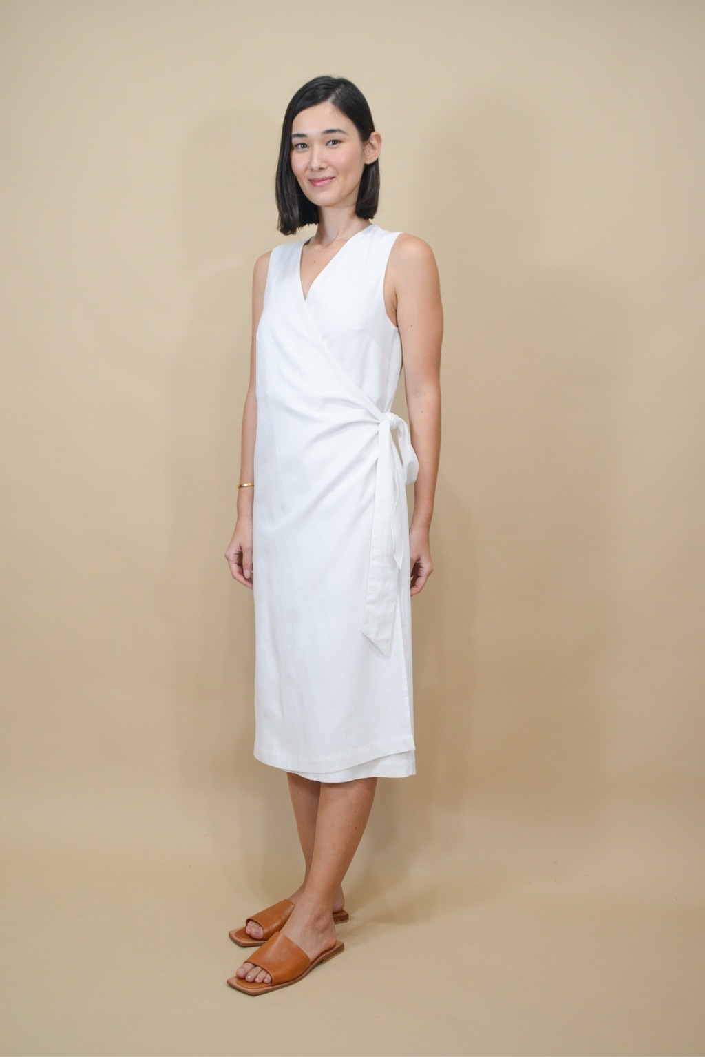 Vestido Envelope Linho BRANCO - Buy in Min Rj