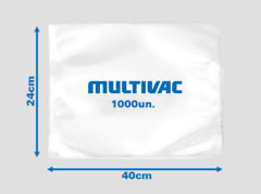 Saco de nylon/poli para vácuo 24 X 40 cm. Embalagem com 1000 unidades