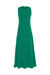 Vestido Longo Canelado Sem Manga - Verde
