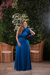 Vestido Azul royal de um ombro so - Noiva no Civil | Vestido de noiva civil e festa