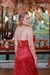 Vestido Longo de lurex Vermelho com Fenda (She) - Noiva no Civil | Vestido de noiva civil e festa