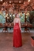 Vestido Longo de lurex Vermelho com Fenda (She) na internet