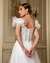 Vestido de noiva princesa com charmoso laço em cada ombro na internet
