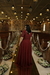 Vestido longo marsala de madrinha Helo lurex - Noiva no Civil | Vestido de noiva civil e festa