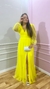 Vestido Longo de Tule Amarelo Rô - Noiva no Civil | Vestido de noiva civil e festa
