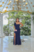 Vestido Longo azul marinho com Fenda (luxiz) - loja online