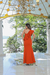 Vestido longo terracota com fenda (luxiz) - loja online