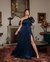 Vestido de Lurex Azul Marinho Luxo Plus na internet