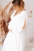 Vestido branco para casamento, fluido para grávidas - loja online