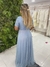Vestido longo de lurex azul sereniti - loja online